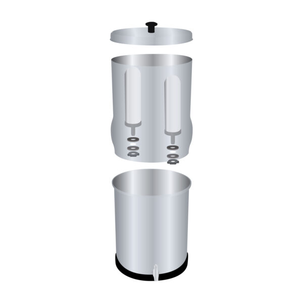 Filtre Gravitaire Inox (304 Grade) – 8,5 Ltr – avec robinet inox – Image 2